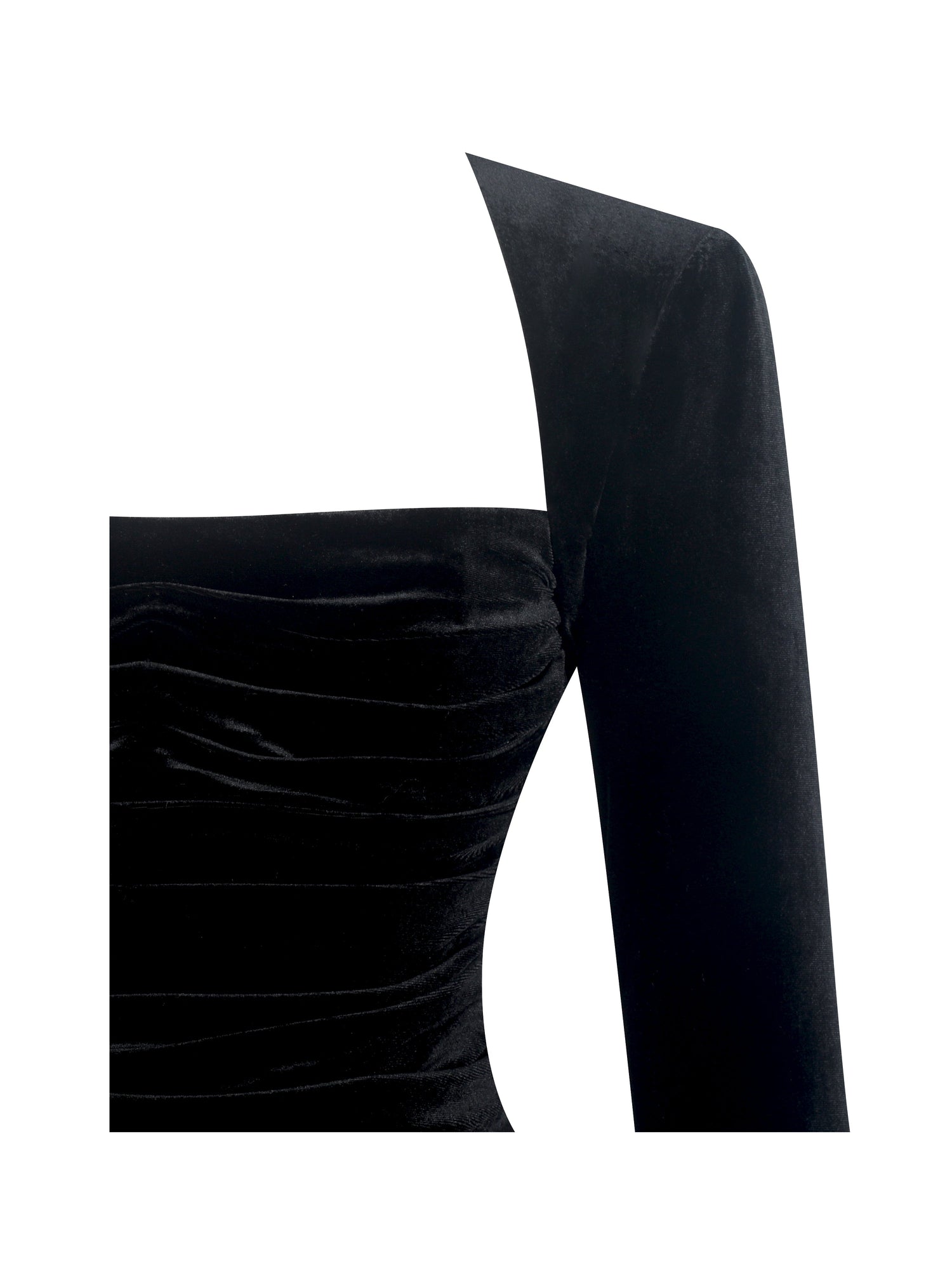 Miss Circle | Catrina Velvet Square Neck Bow-Tie Mini Dress