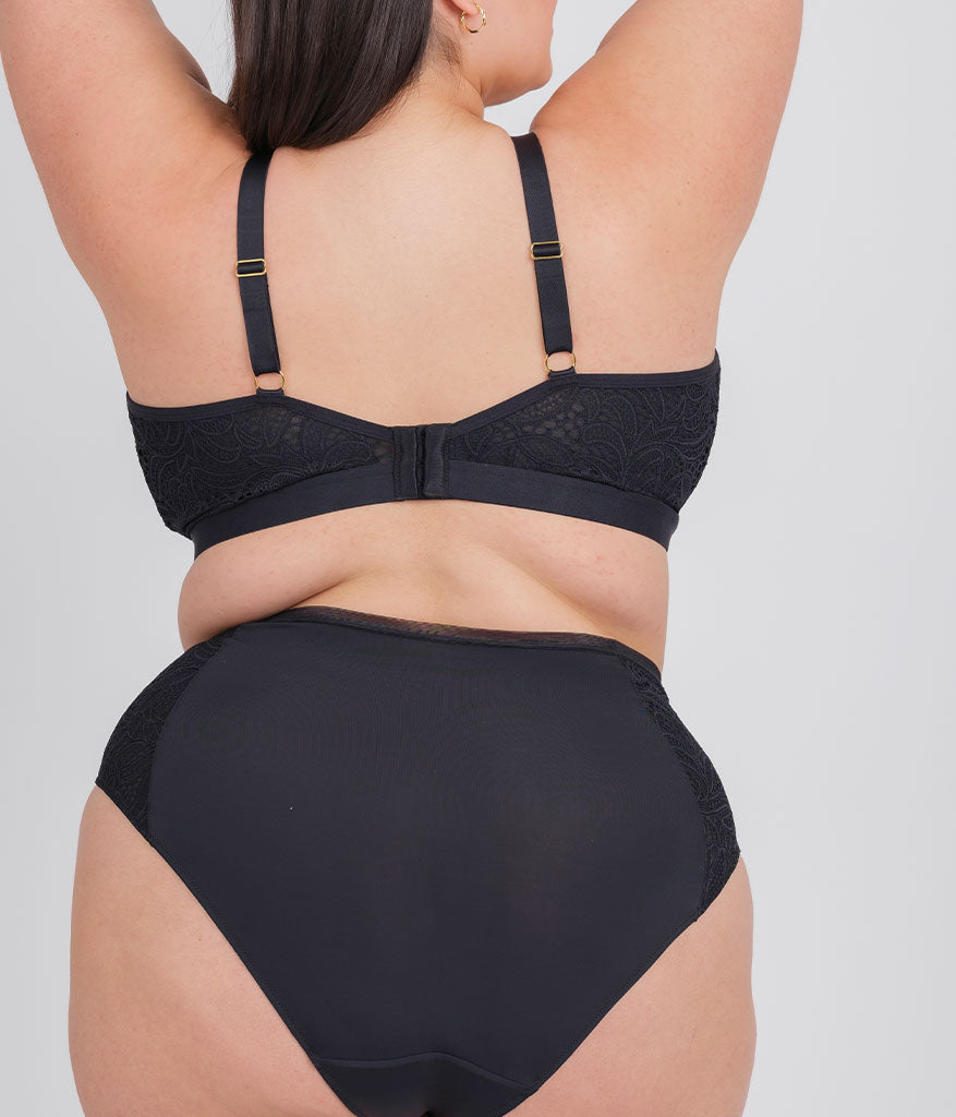 The Palm Lace Busty Bralette | Jet Black