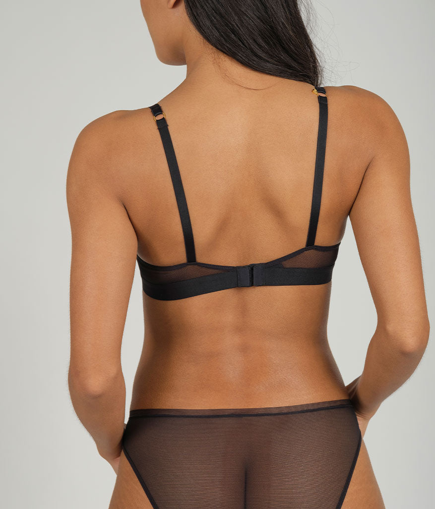 The Deep V No-Wire Push-Up | Jet Black