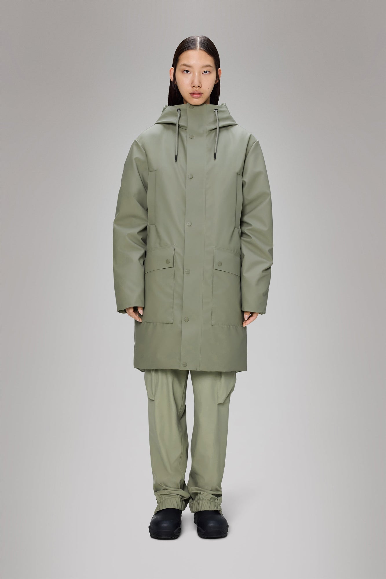 Rains Nome Long Parka Drift Jacket