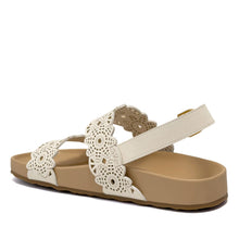Lily Sandal Footbed | Eggnog Perf Faux Nubuck