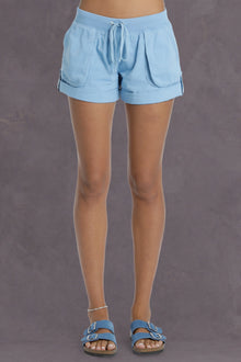 Women | Twill Cargo Short | Sky