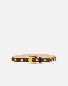 No. 8 Belt | Chocolate-Gold