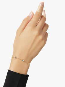 Rowena Flower Bracelet | 14K Gold on Brass