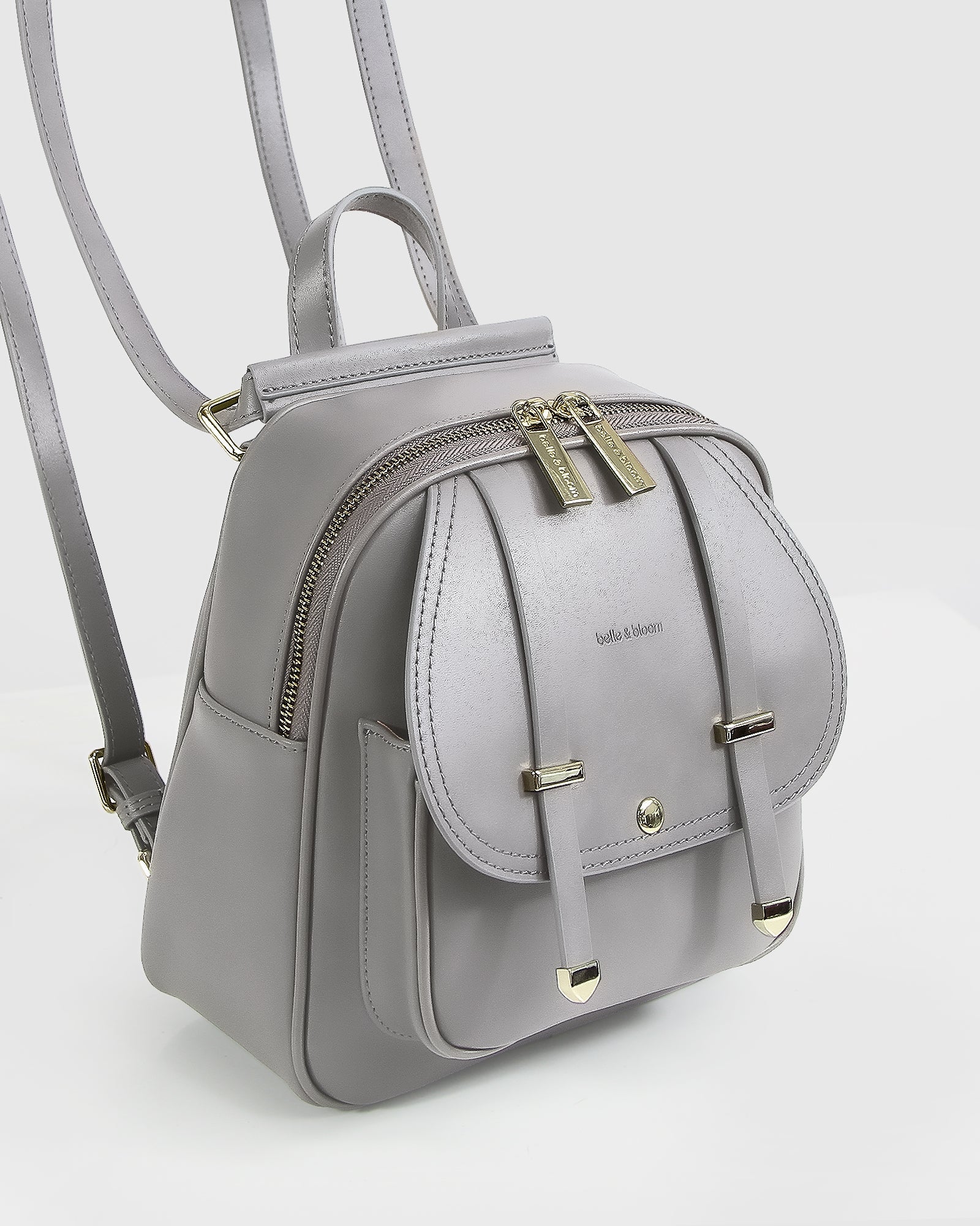 Women | Camila Leather Backpack | Grey