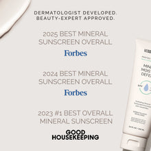 Sunscreen bottle with awards text