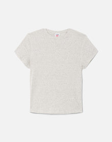 Womens | Hanes Pointelle 90s Baby Tee | Heather Grey