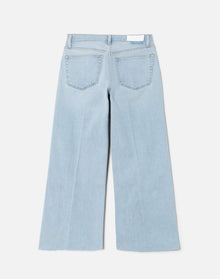 Womens | Comfort Stretch Mid Rise Wide Leg Crop | Ola Indigo