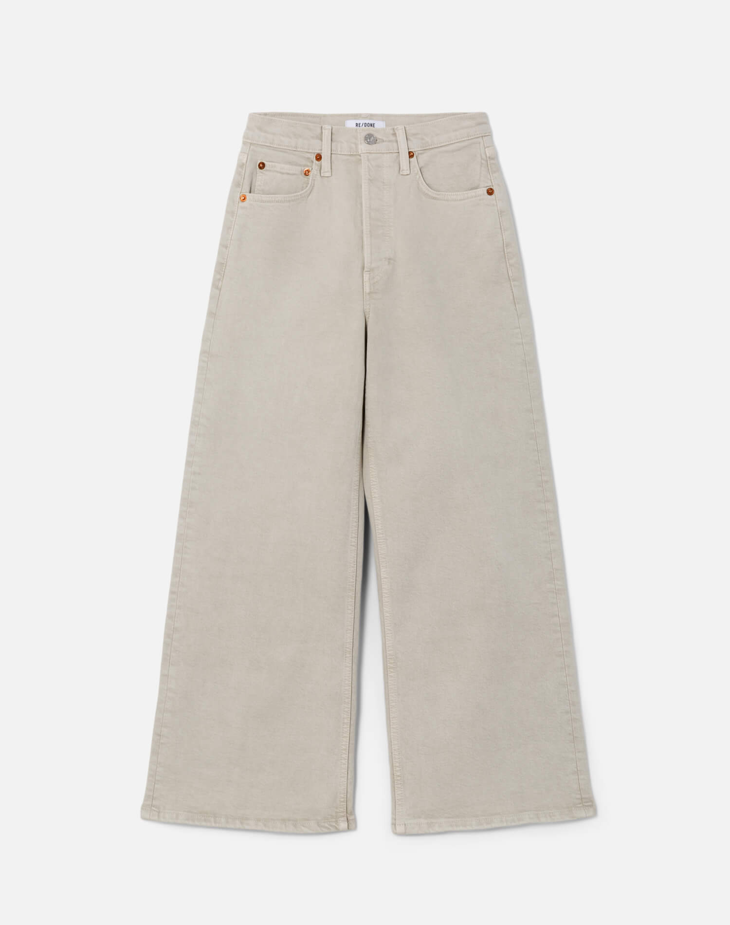 Womens | Comfort Stretch High Rise Wide Leg Crop | Pebble