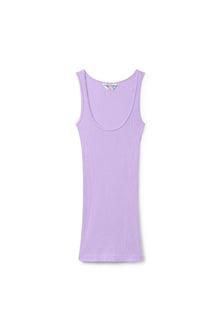 Women | Vintage Scoop Neck Extra Long Tank | Lilac