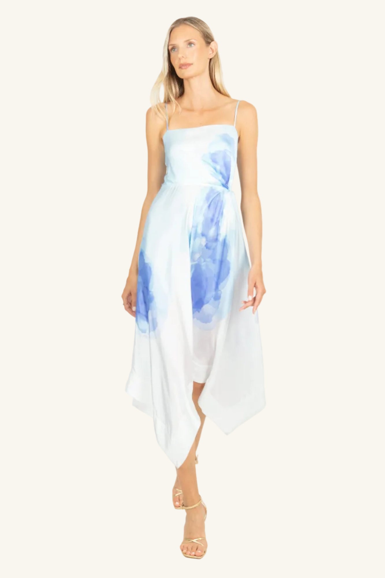 Betty Dress | Azure Morning Glory Print