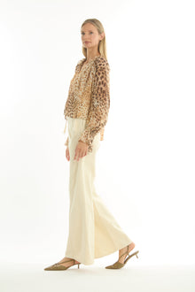 Cambria Blouse | Brown Leopard