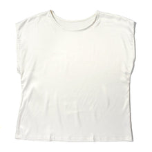 Satin Sleep Cap Sleeve Tee | Light Ivory