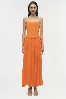 Womens | Adalys Strapless Jersey Dress | Tangerine
