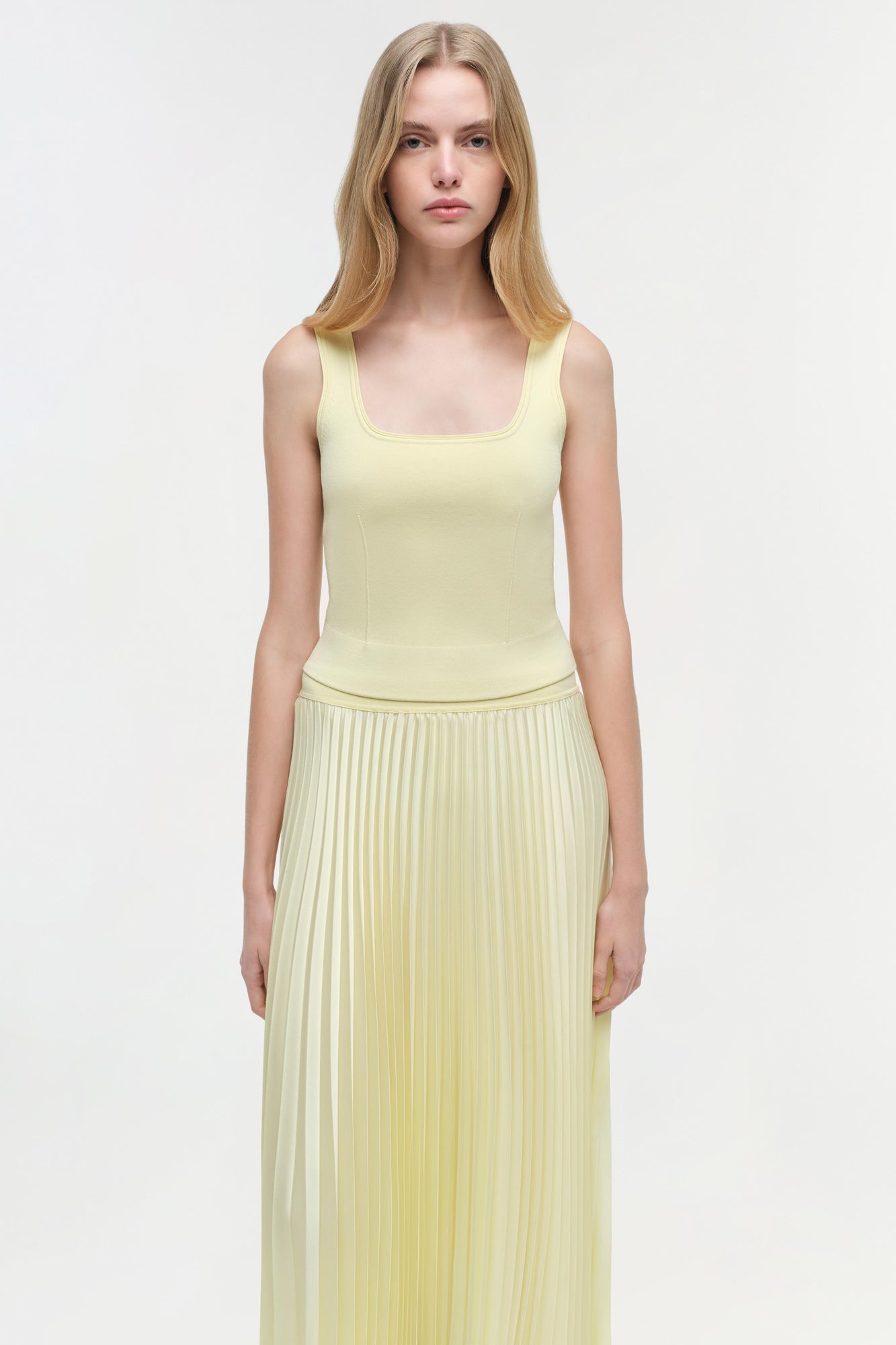 Womens | Ramaina Compact Knit Tank | Sunglow