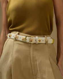 No. 2 Belt | Cream/Gold