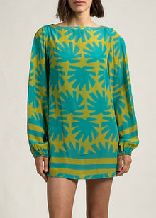 Womens | Tyra Dress | Chartreuse/Teal