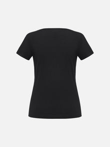 Cotton U Short-Sleeve Tee | Black