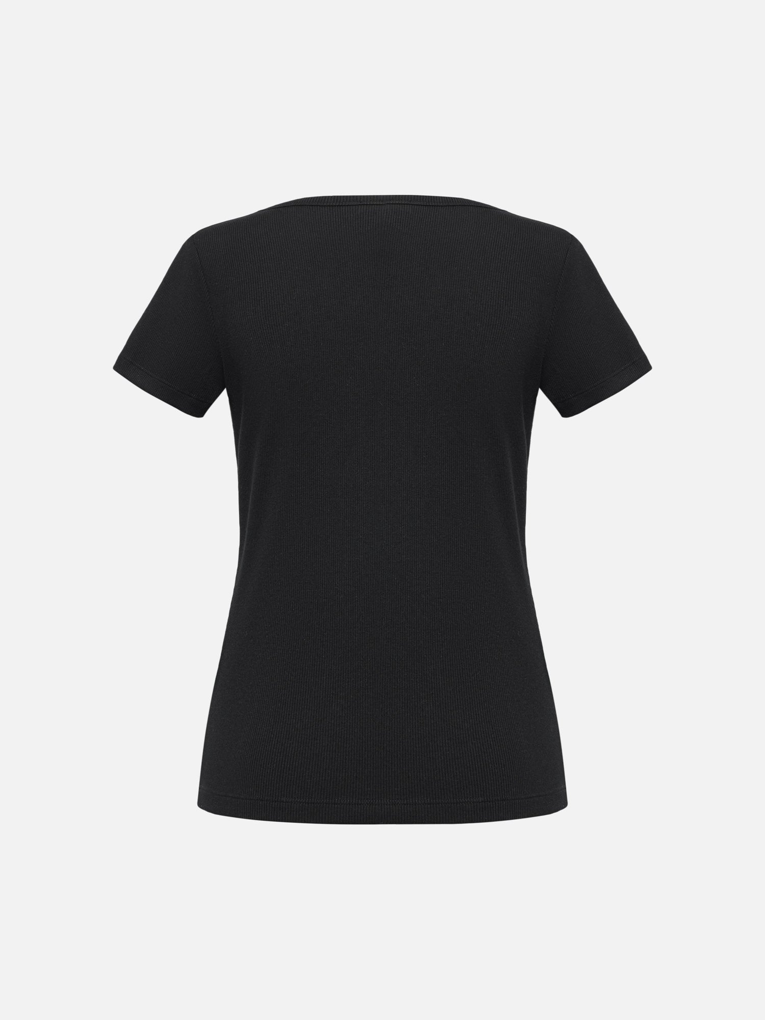 Cotton U Short-Sleeve Tee | Black