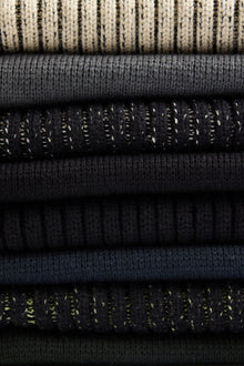 RAINS Sapa Knit Crew Neck Beige/Black Long Sleeve