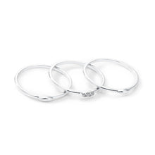 Womens | 0.02 CT Round Cut Lab Grown Accent Diamond | Fashion Band Ring | Sterling Silver | G-SI