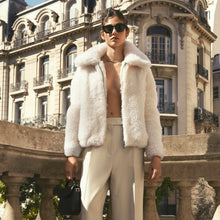 Womens | Chloe Australian Wool Teddy Cropped Jacket | Ivory