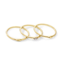 Womens | 0.02 CT Round Cut Lab Grown Accent Diamond | Fashion Band Ring | 14K Yellow Gold Plated Silver | G-SI