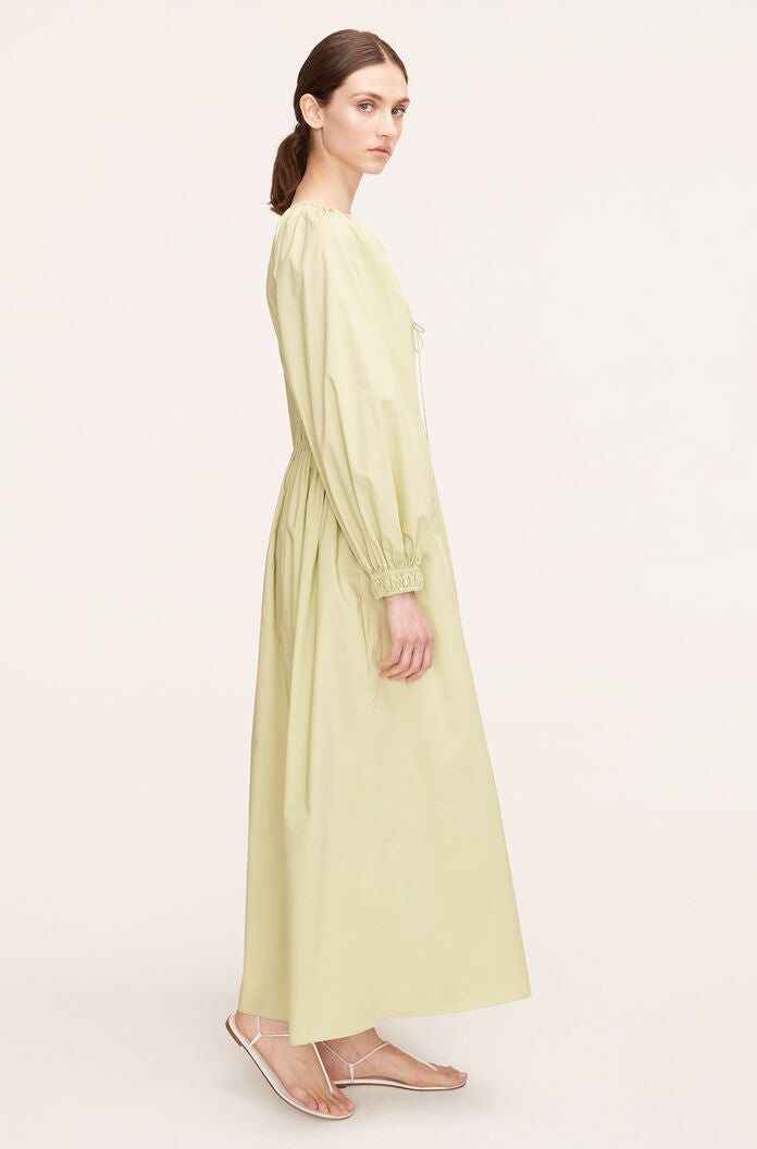 Poplin Smocked Waist Dress | Matcha