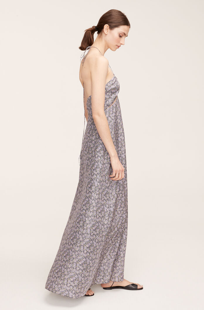 Violet Fleur Silk Halter Dress | Violet Fleur Morning Glory Combo