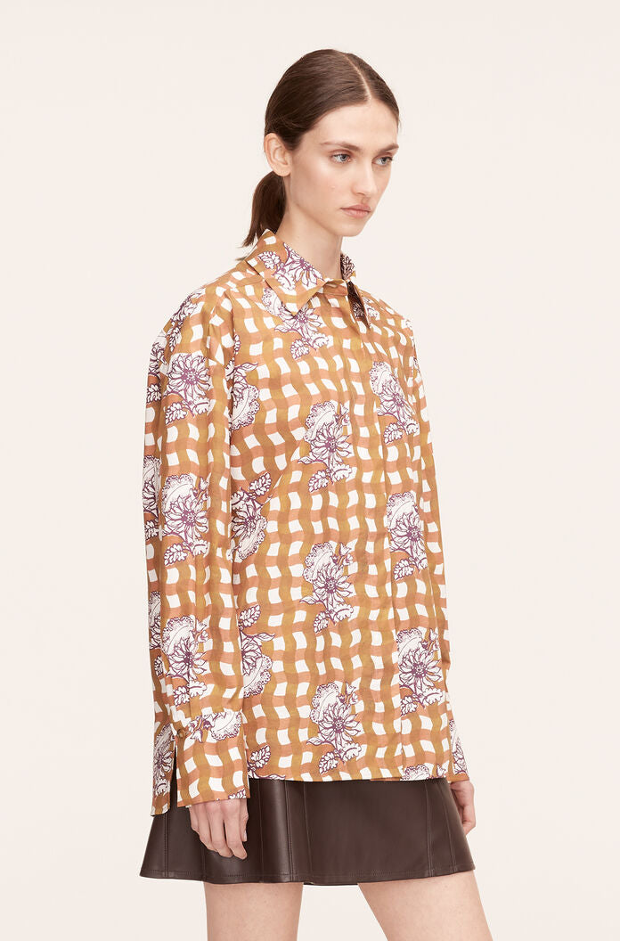 Gingham Daisy Button Down | Gingham Daisey Toffee Combo