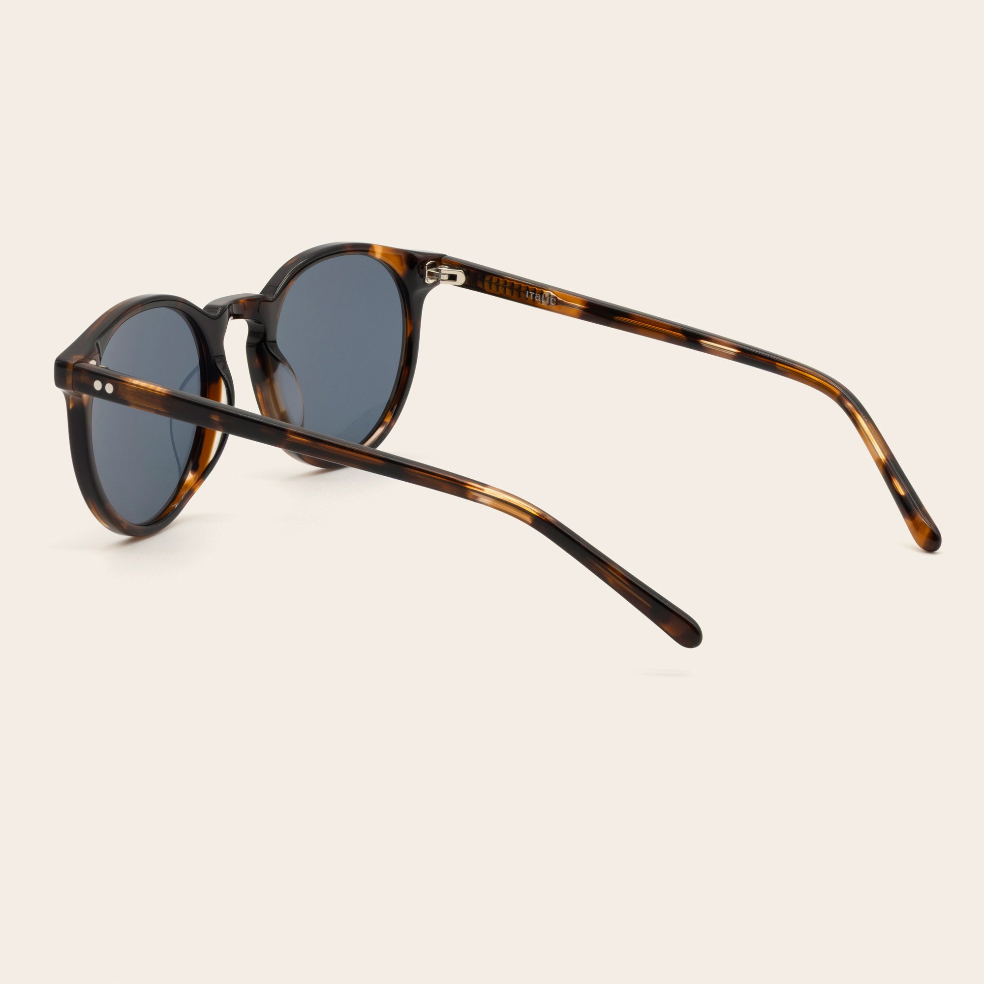 Unisex | Hancock Italian Round Acetate Sunglasses | Medium Tortoise