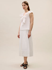 Marietta Crinkle Top | Milk