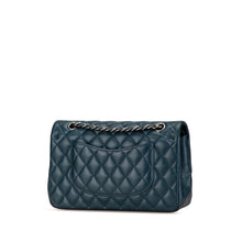 Chanel | Pre-Owned Medium Classic Caviar Double Flap - I | Blue/Peacock