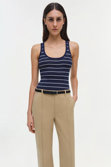 Womens | Kioni Tank | Midnight Stripe
