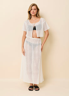 Womens | Shannon Tie Top Baby Eyelet | Optic White