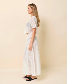 Womens | Shannon Tie Top Baby Eyelet | Optic White
