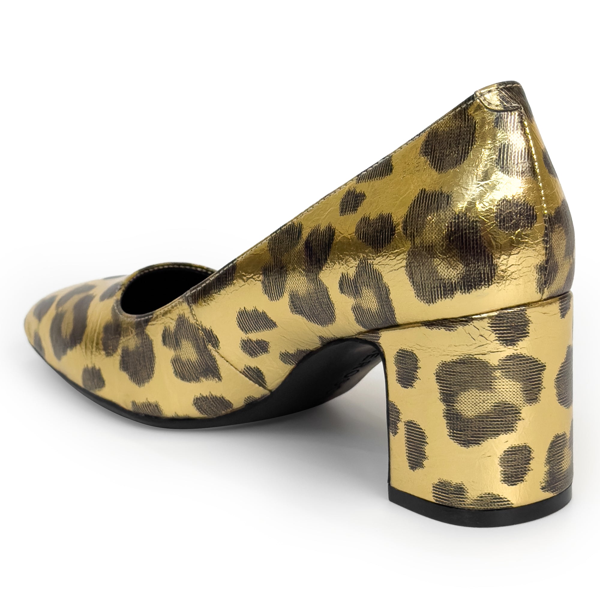 Minetta Dress Pump | Gold Multi Faux Metallic Leopard Print