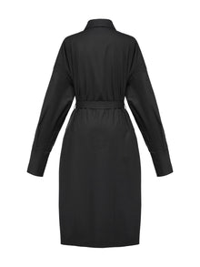 Slimming Mid-Length Dress | Black