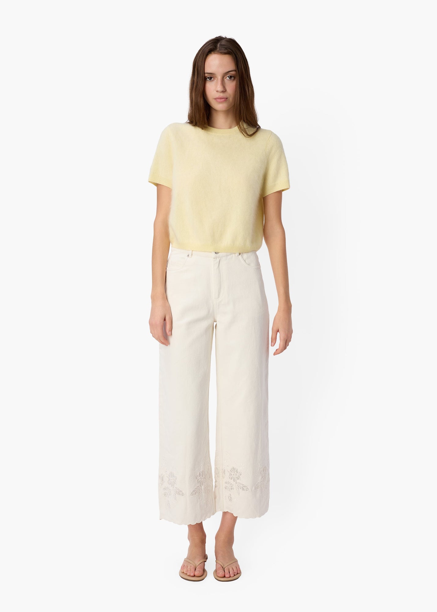 Eugeney Cashmere Top | Custard