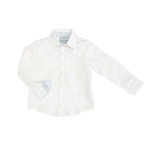 Boy | Charlotte Baby Blue Boys' Button Down Shirt | White