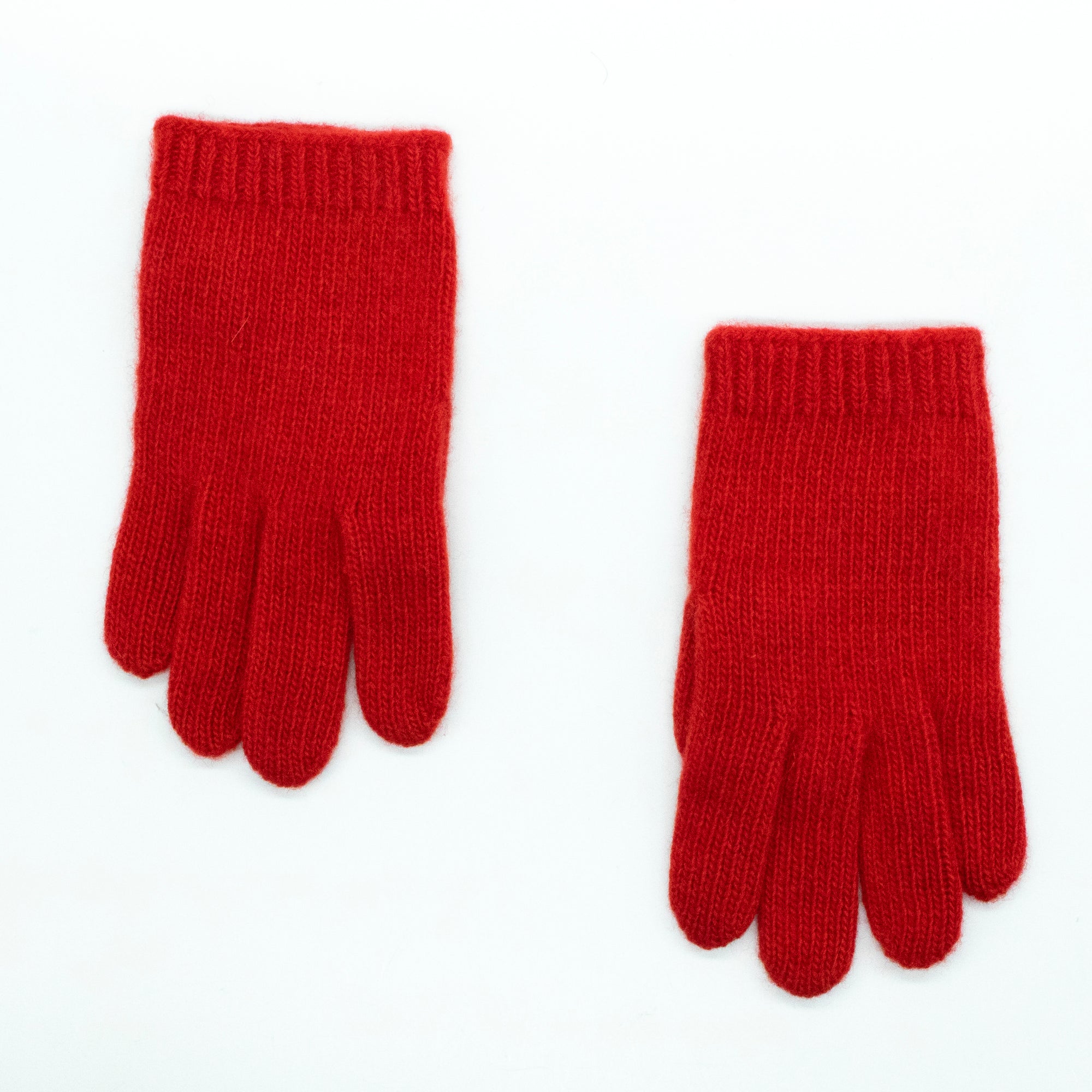 Kids | Cashmere Gloves | Fire Red