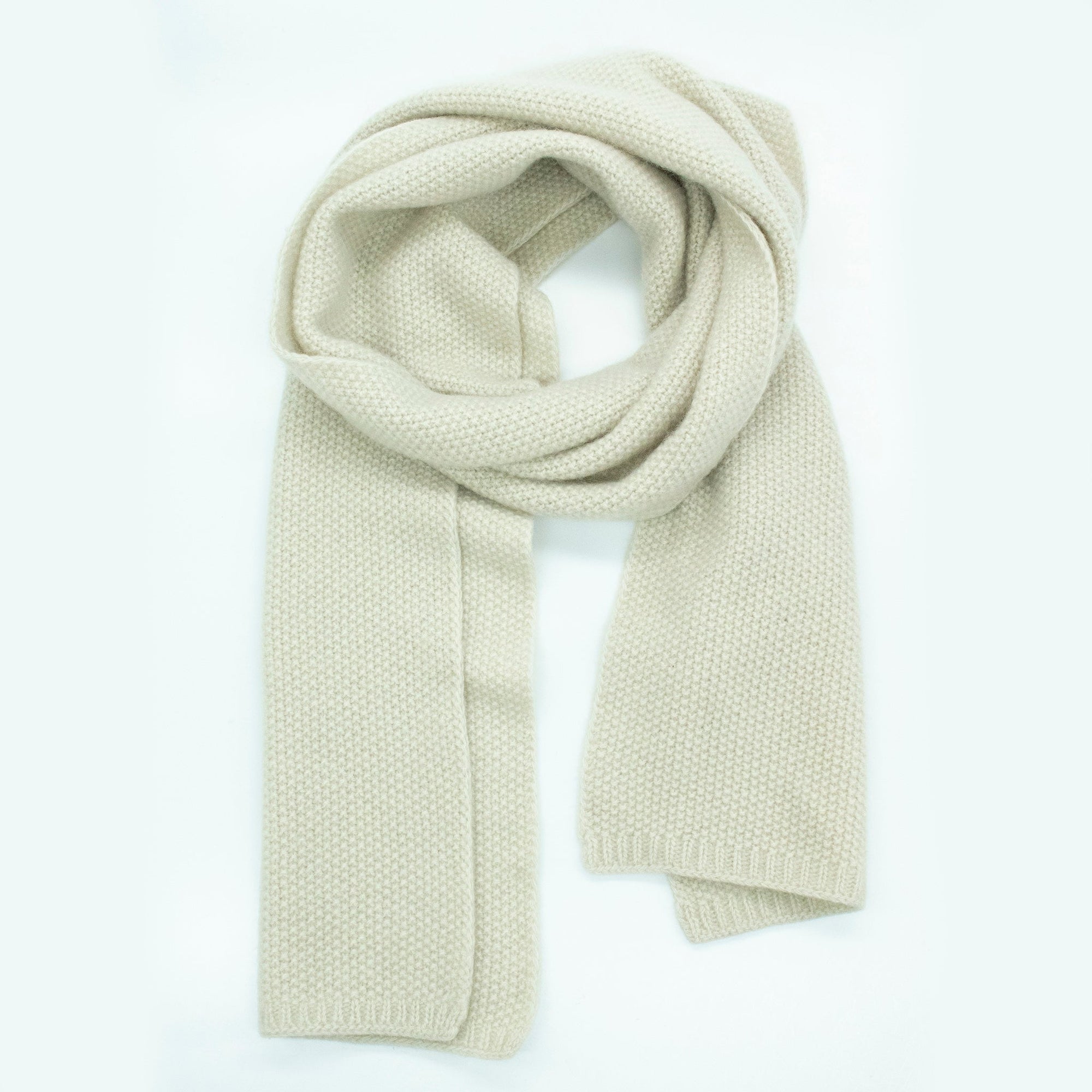 Cashmere Stitched Scarf | Ivory