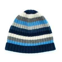 Kids | Cashmere Striped Hat | Blue Combo
