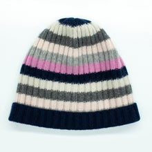 Kids | Cashmere Striped Hat | Pink Combo