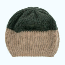 Kids | Cashmere Hat Colorblock | Copper/Green