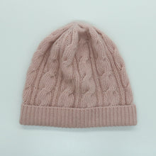 Unisex | Cashmere Hat with Cables | Misty Rose