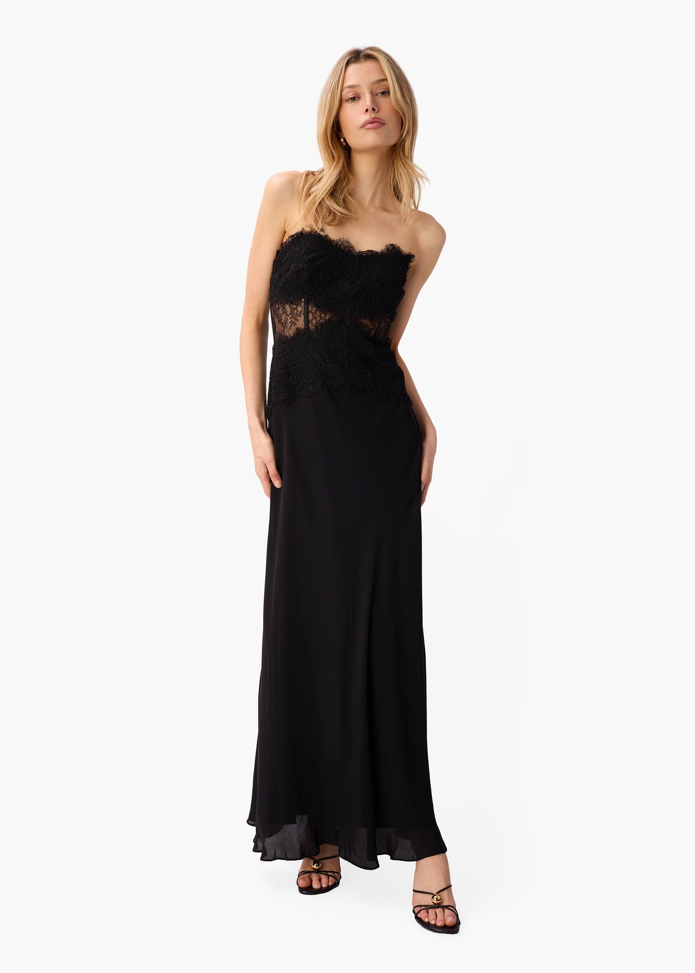 Lucienne Strapless Gown | Black