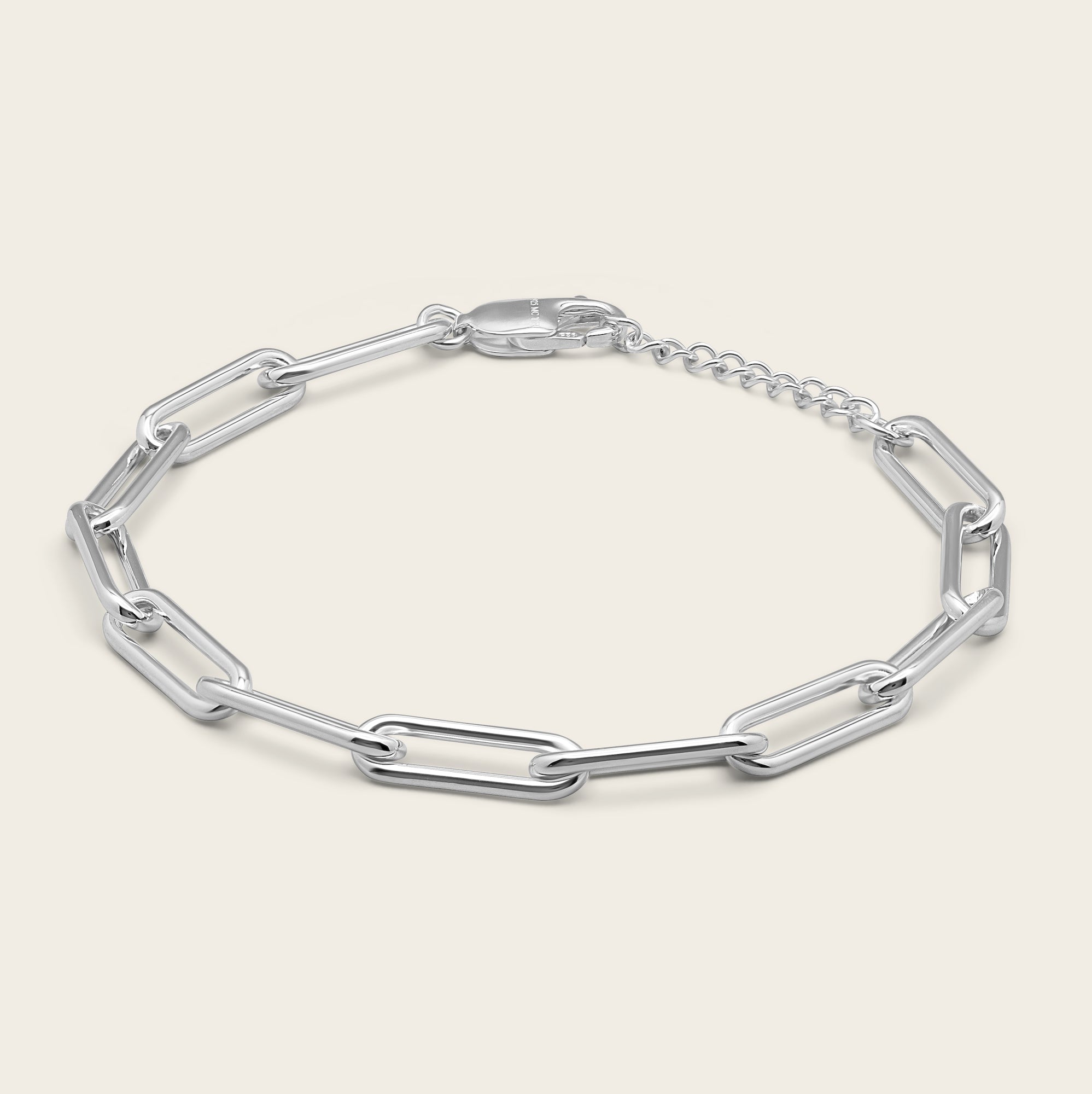 Womens | Large Paperclip Chain Bracelet | Sterling Silver