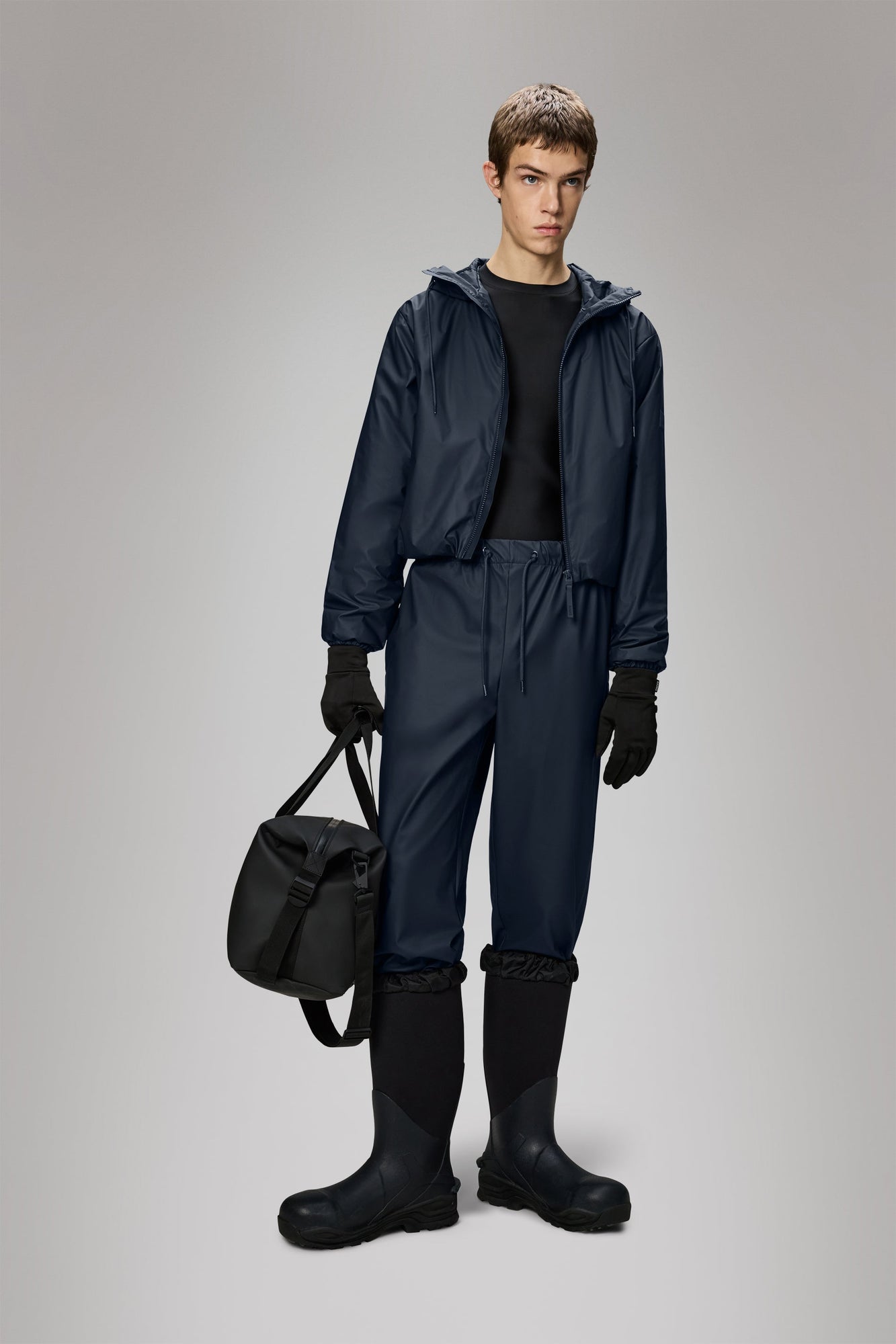 RAINS Lohja Short Insulated Jacket Navy Jacket