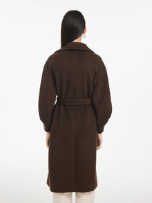 Yak Wool Belted Coat | Brown